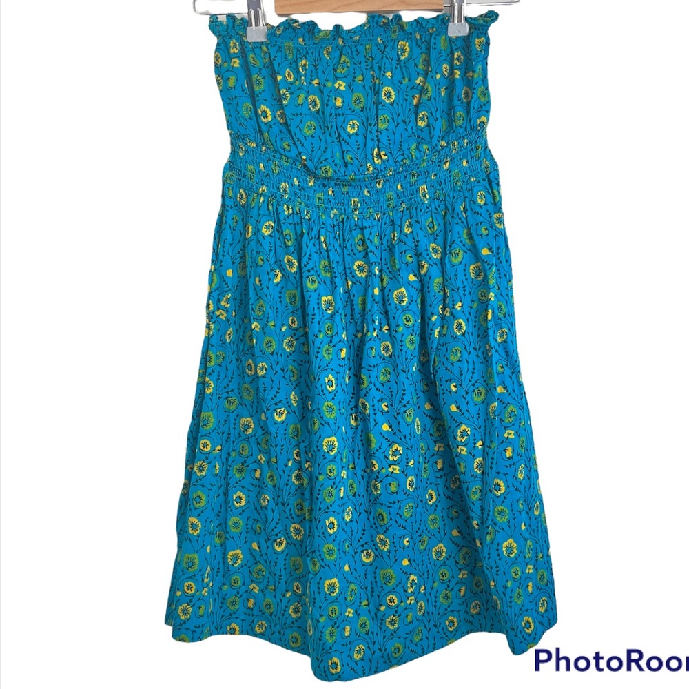 Free People Boho Strapless Cotton Mini Dress